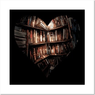 Heart Books Posters and Art